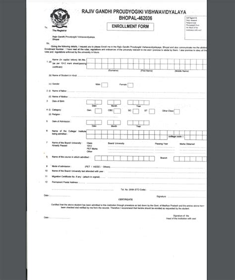 smart card rgpv|rgpv enrollment form.